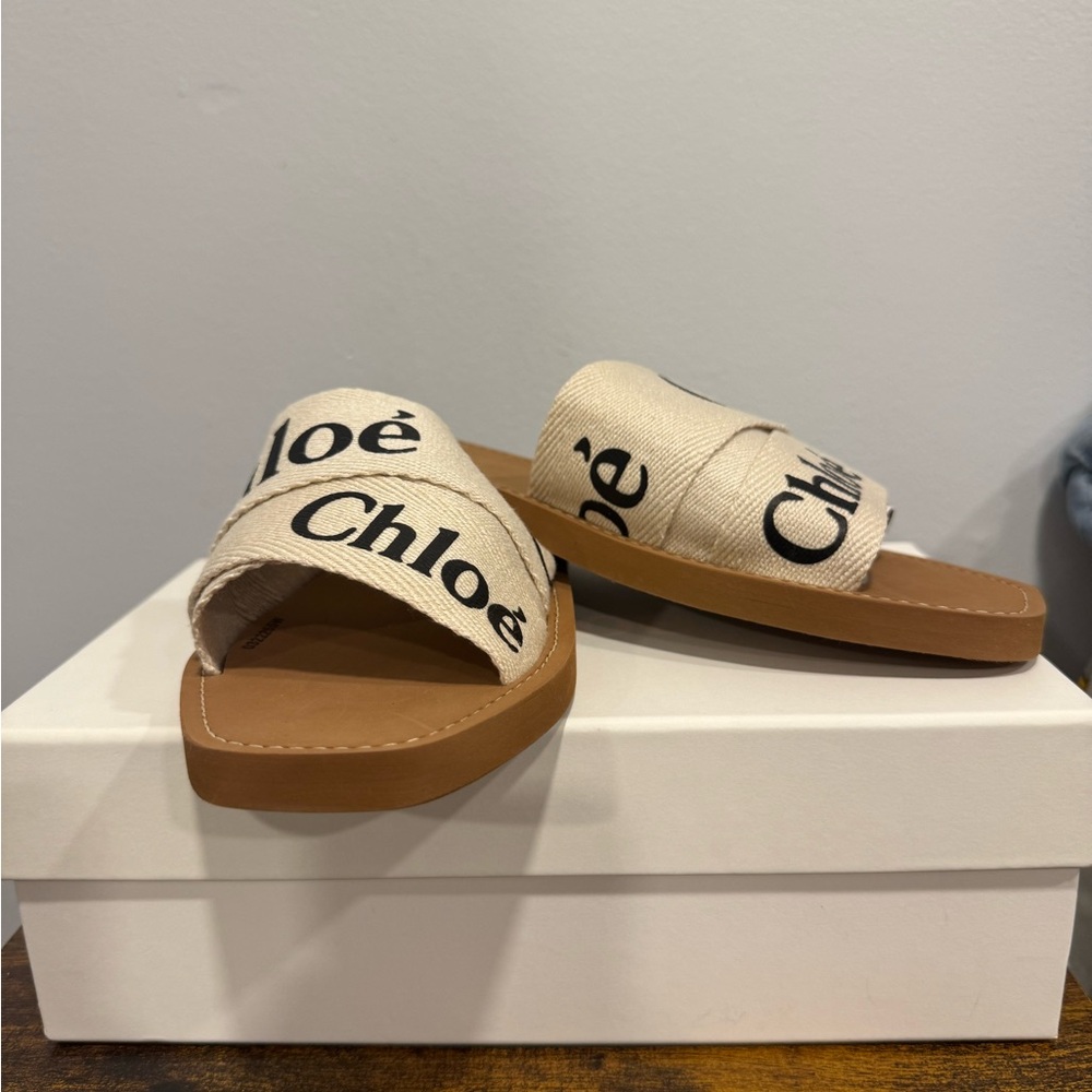 Chloe Cream and Brown Sandals